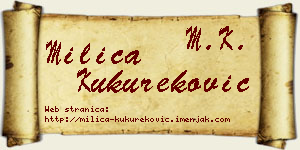Milica Kukureković vizit kartica